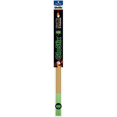 GLOSTIX™ Campfire Sticks for S'mores with GLOW-IN-THE-DARK Handles (4 PACK)