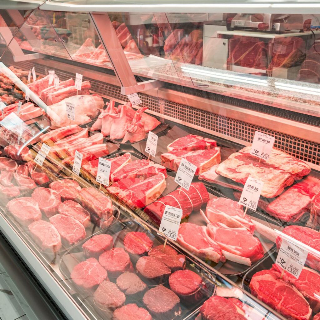 deli counter with meat products