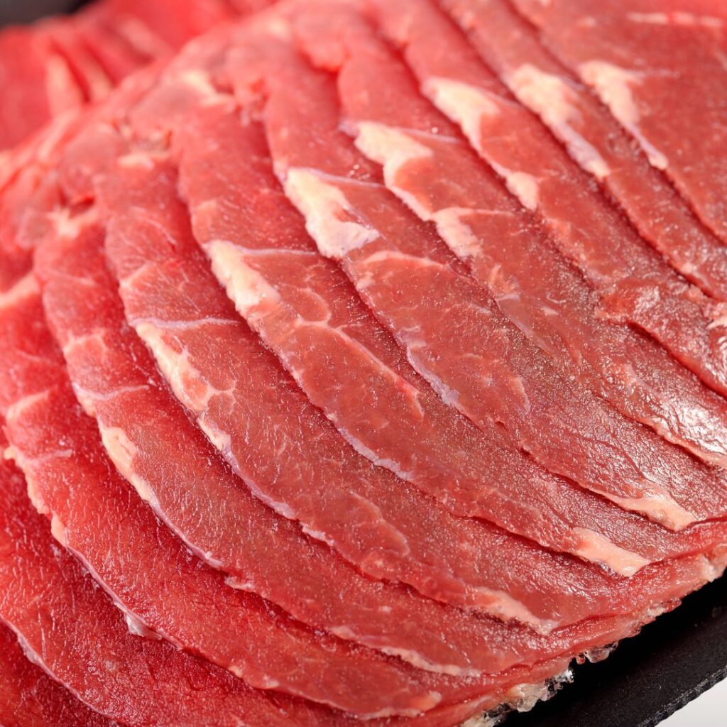 sliced meat